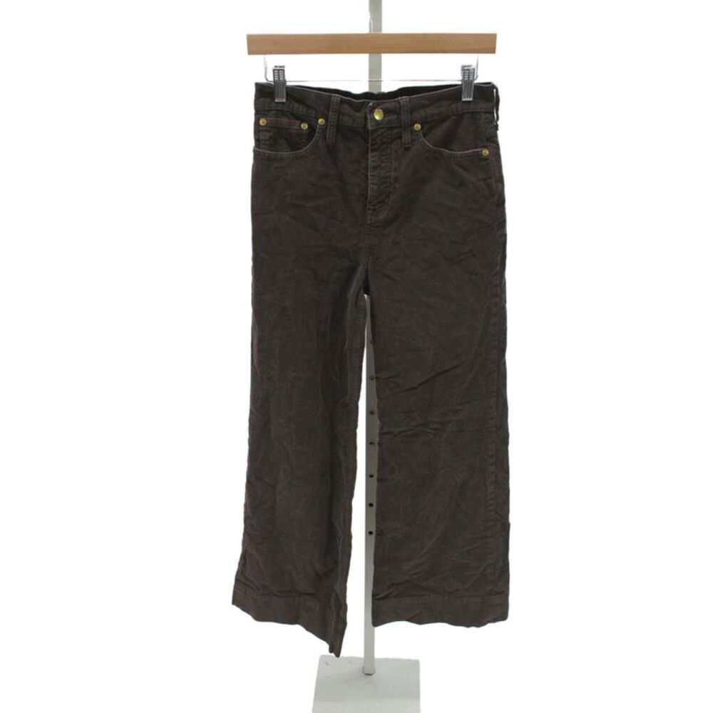 J Crew Unisex Brown 90s Pants Button Closure Size 26